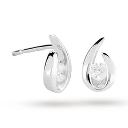 1.4 Ct Bezel Set Round Cut Diamond Stud Earring
