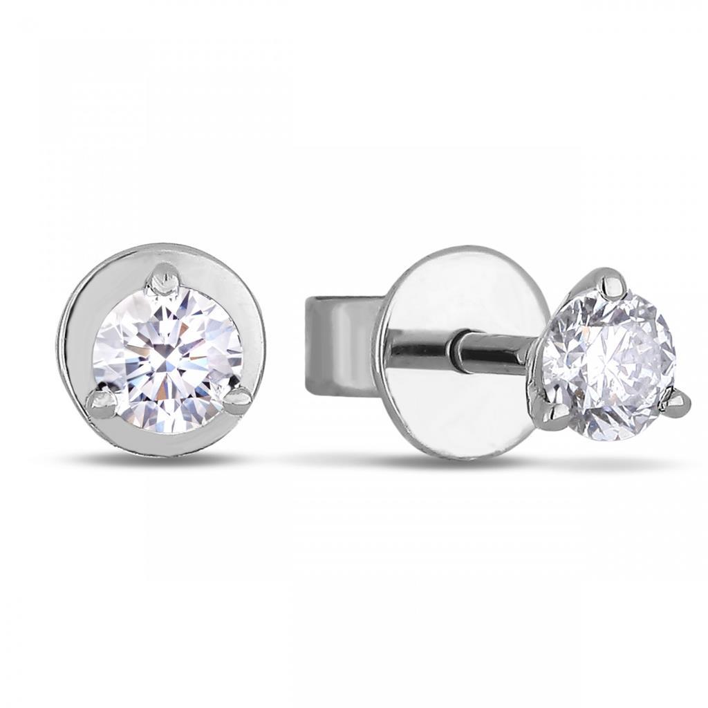 1.4 Ct Solitaire Round Cut Diamond Stud Earring Stud Earrings