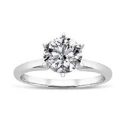 1.40 Carats Round Diamond Solitaire Engagement Ring Jewelry