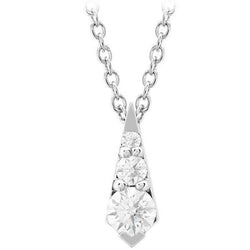 1.40 Carats Natural Earth Mined Diamonds Triplicity Drop Pendant Necklace Slide Gold 14K