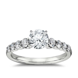 1.40 Carats Round Diamond Wedding Ring White Gold 14K