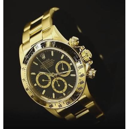 Rolex Yellow Gold 18K Men Rolex Black Dial Watch