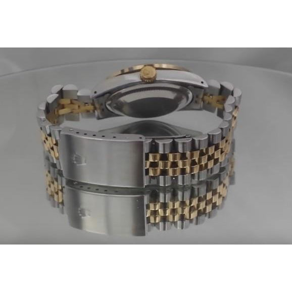 Rolex Datejust Watch 3.5 Carats Custom Diamond Bezel Two Tone Watch Bezel