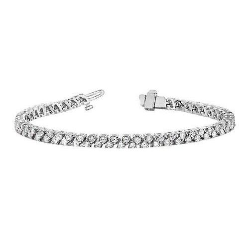 14.5 Ct White Round Diamond Tennis Bracelet Solid Gold 14K Jewelry Tennis Bracelet