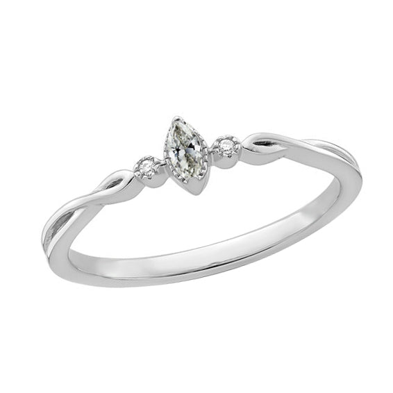 Unique Style Woman's Round and Marquise Old Cut Diamond Ring