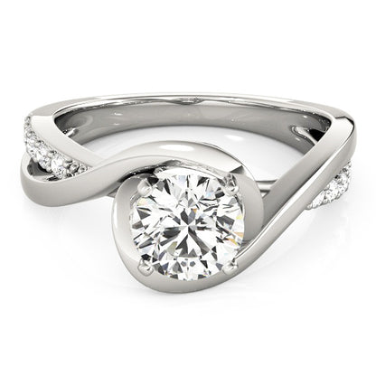 Round Diamond Engagement Ring 1.30 Carats Twisted Shank