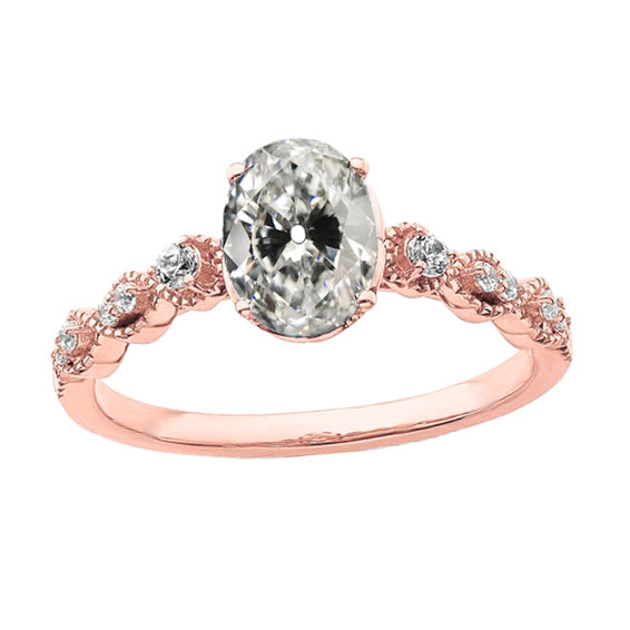 Engagement Ring Round & Oval Old European Diamond