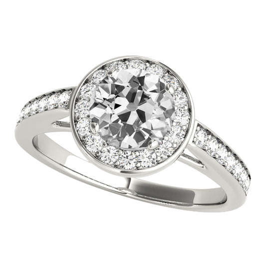 natural round diamond 4.75ct ring front view