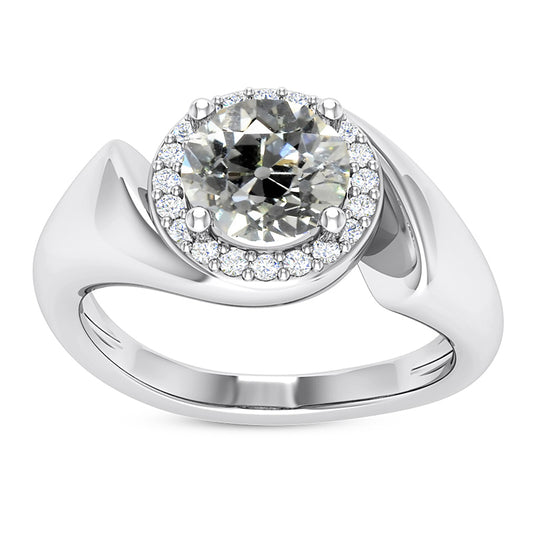 14K Gold Halo Wedding Ring