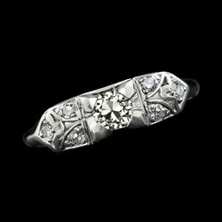 14K Gold Old Cut Round Diamond Ring 1.75 Carats Ladies Jewelry