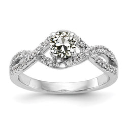 14K Gold Old Miner Real Natural Earth Mined Diamond Engagement Ring Infinity Style 2.50 Carats