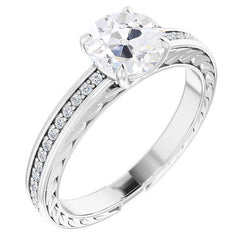 14K Gold Round Old Mine Cut Natural Earth Mined Diamond Ring Antique Style 4.25 Carats