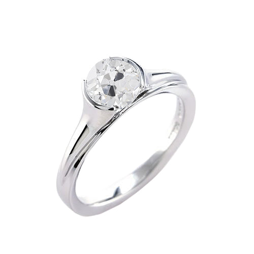  Lady’s White Gold Round Anniversary Solitaire Diamond Ring 