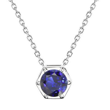Solitaire Round Gemstone Pendant Basket Set