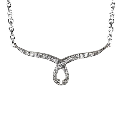 14K White Gold 1.75 Ct Brilliant Cut Diamonds Ladies Necklace Pendant New