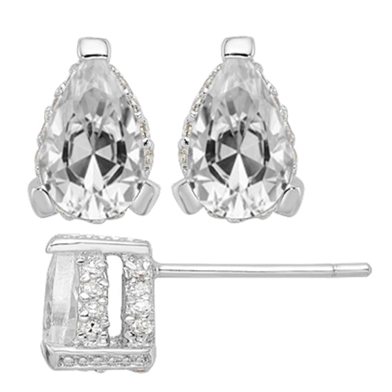 natural round diamond 6.50ct earring front view