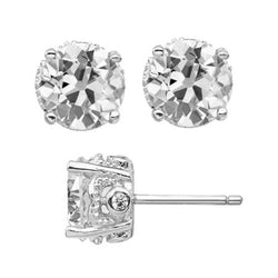 Natural Diamond Earring 6ct - White Gold 14K
