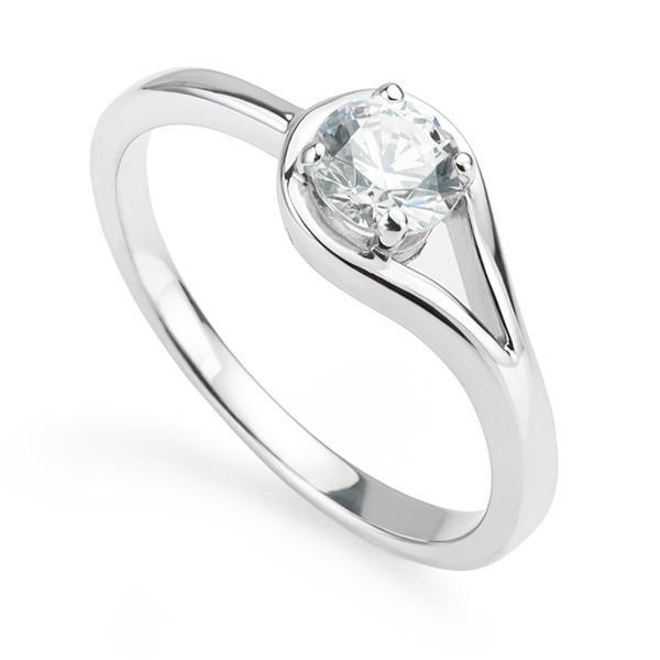  Lady’s Fancy Wedding Engagement White Gold Diamond Solitaire Ring