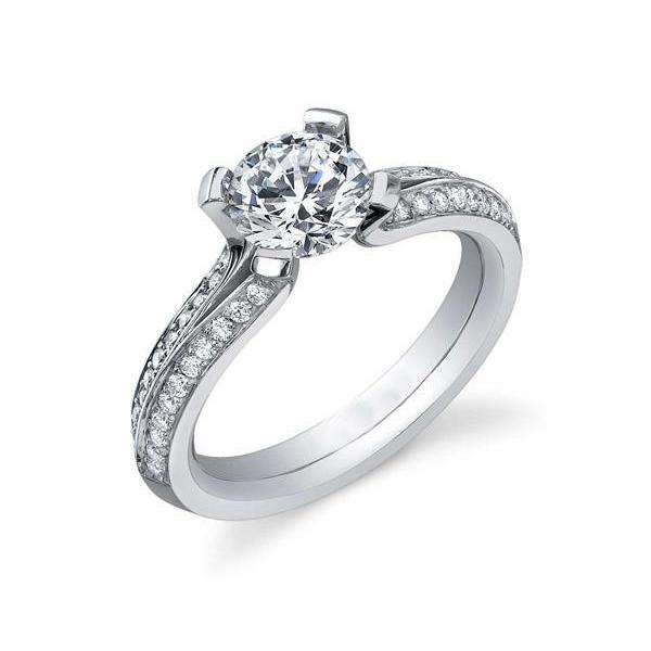 14K White Gold 3.30 Ct Prong Set Round Cut Diamonds Anniversary Ring Anniversary Ring