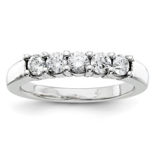 14K White Gold Aaa Diamond Engagement Band Band