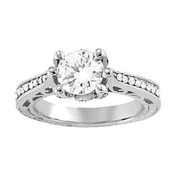 1.23 Carat Diamond Engagement Ring With Accents Women Jewelry