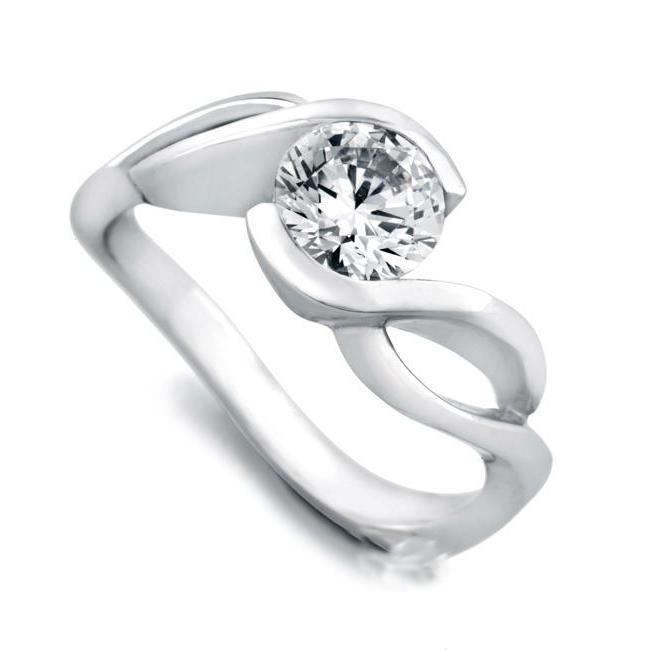   New High Quality Wedding Solitaire White Gold Diamond Anniversary Ring 