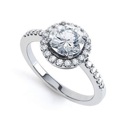 Natural  14K White Gold Gorgeous Round Cut 3.40 Carats Diamonds Engagement Ring