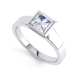 Princess Cut 1.60 Ct Solitaire Natural Earth Mined Diamond Wedding Ring New