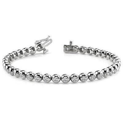 14K White Gold Round Diamond Tennis Bracelet Women Jewelry 5.70 Ct Tennis Bracelet