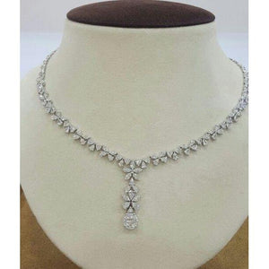 14K White Gold Women Necklace 27 Carats New Necklace