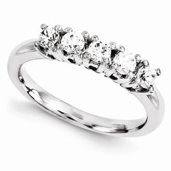 Diamond Engagement Band 0.75 Carats Ladies Jewelry White Gold 14K
