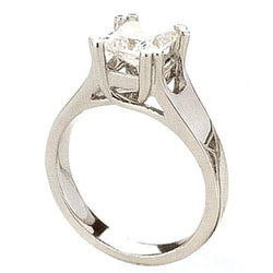 1.51 Carat Princess Solitaire Diamond Ring Engagement