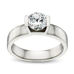 1.50 Carats Bar Setting Diamond Solitaire Ring White Gold