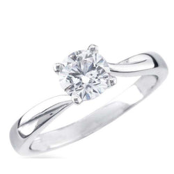 1.50 Carats Diamond Engagement Solitaire Ring White Gold 14K