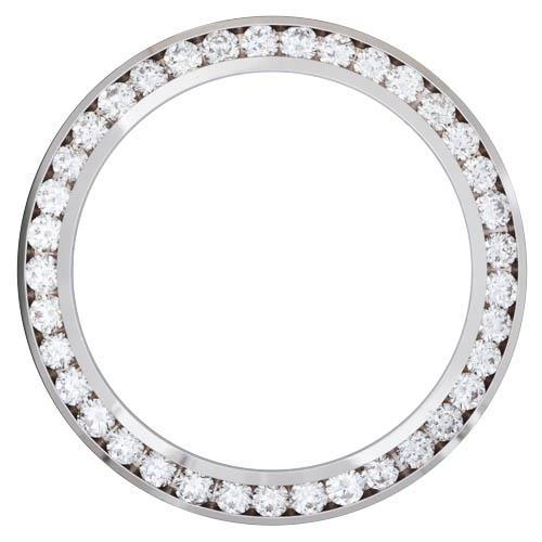 1.5 Ct Channel Set Custom Diamond Bezel To Fit Date Watch Watch Bezel