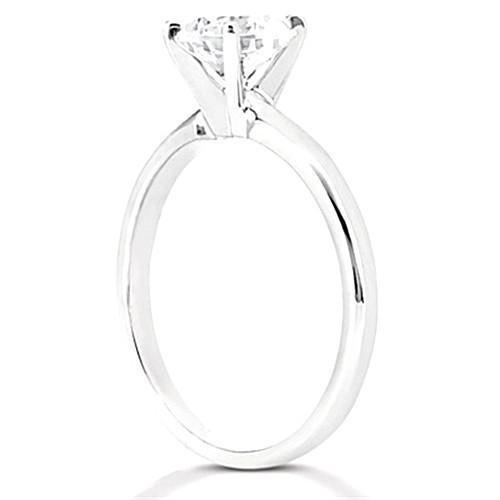Women Jewelry Sparkling Unique Solitaire White Gold Diamond Anniversary Ring 