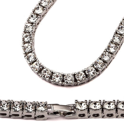 15 Ct Diamond Tennis Strand Necklace 30 Inch White Gold 14K Necklace