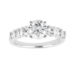 1.51 Ct. Round Diamond Engagement Ring White Gold 14K