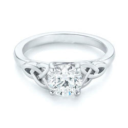 1.50 Ct Round Cut Solitaire Natural Earth Mined Diamond Engagement Ring