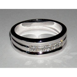 1.5 Ct Princess Cut Mens Diamond Wedding Ring