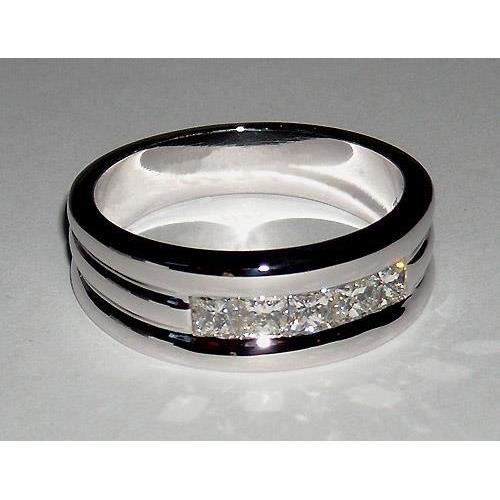 1.5 Ct Princess Cut Mens Diamond Wedding Ring Mens Ring