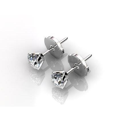 t Round Cut Diamond Women Stud Earring White Gold Stud Earrings