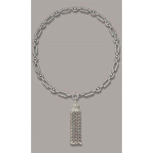 19 Ct Small Round Cut Diamonds Chandelier Necklace Pendant F Vvs1 Pendant