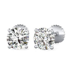 1.5 Ct Solitaire Round Prong Set Diamond Studs Earring