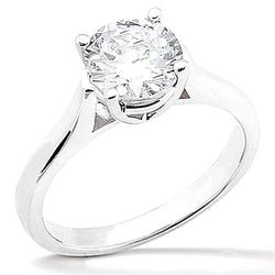 1.50 Carats Diamond Solitaire White Gold 14K Engagement Ring