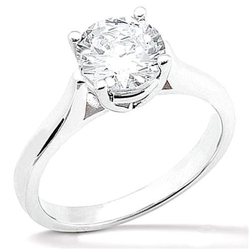 1.50 Carats F Vs1 Diamond Solitaire White Gold 14K Engagement Ring Solitaire Ring