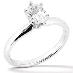 1.50 Carats Oval Solitaire Natural Earth Mined Diamond Engagement Ring