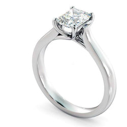 1.50 Carats Princess Cut Diamond Solitaire Ring White Gold