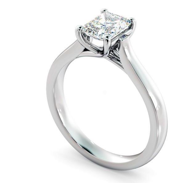  Princess Cut Sparkling Unique Solitaire White Gold Diamond Anniversary Ring 