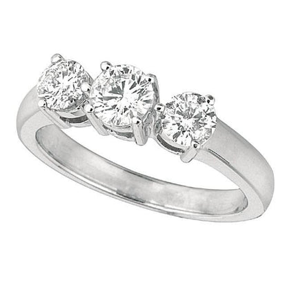 natural round diamond 1.50ct ring front view